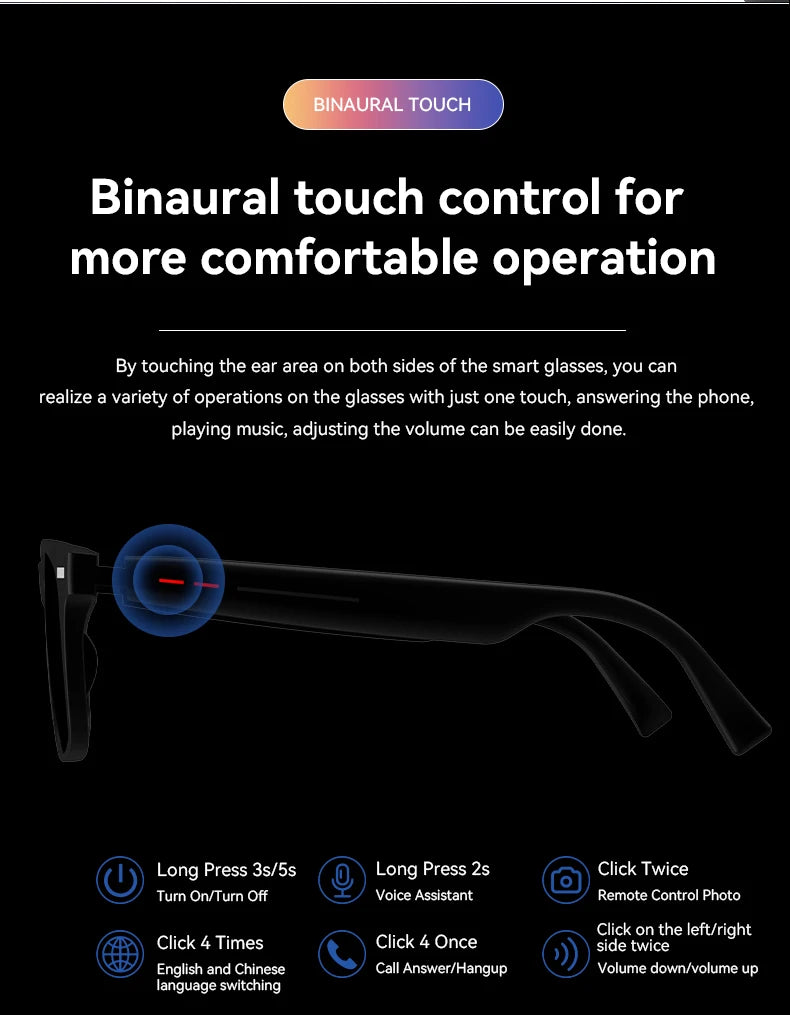 Smart Wireless Bluetooth Eyeglasses